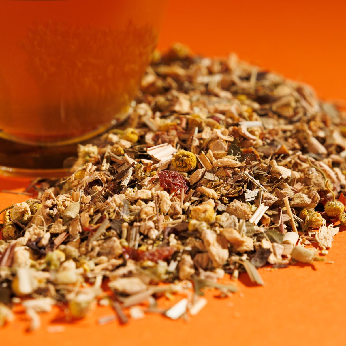 Close up of Golden Fire Ginger herbals.