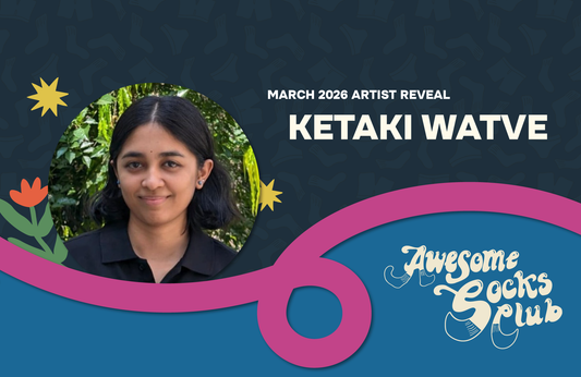 Awesome Socks Club’s March 2026 Artist: Ketaki Watve