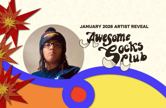 Awesome Socks Club’s January 2026 Artist: Salomée Luce-Antoinette