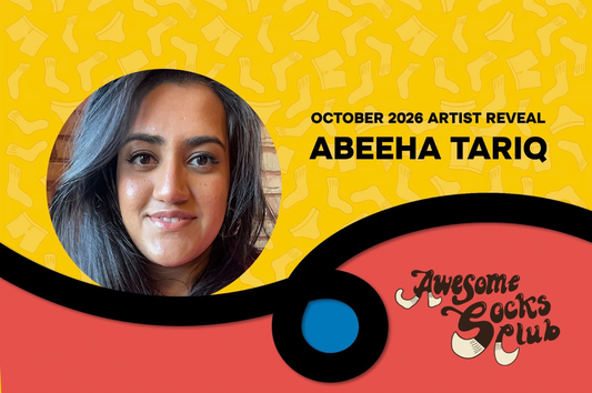 Awesome Socks Club’s October 2026 Artist: Abeeha Tariq